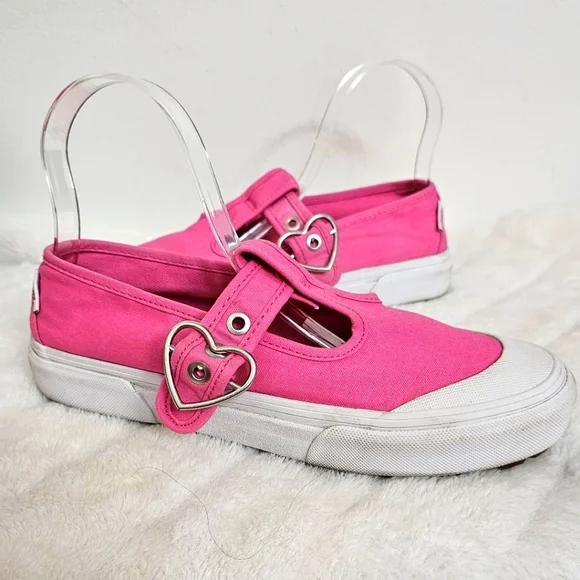 Vans Shoes Vans Style 93 Retro Pink Mary Jane Heart Buckle Lug